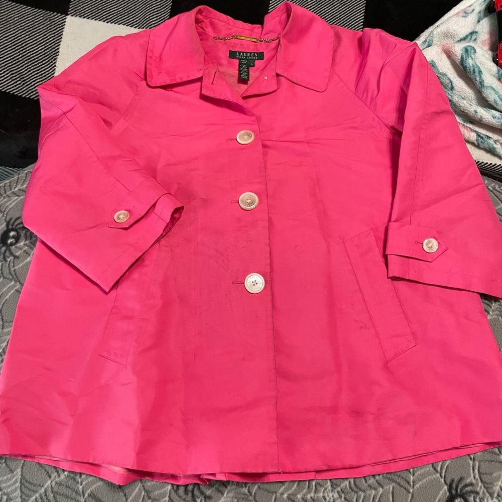 Ralph Lauren pink rain jacket